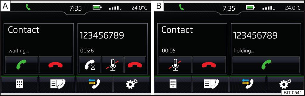 επαφής» εικ. 17 - C Κλήση αριθμού από τα στοιχεία επικοινωνίας Εισερχόμενη κλήση Εξερχόμενη κλήση Αναπάντητη κλήση εικ.