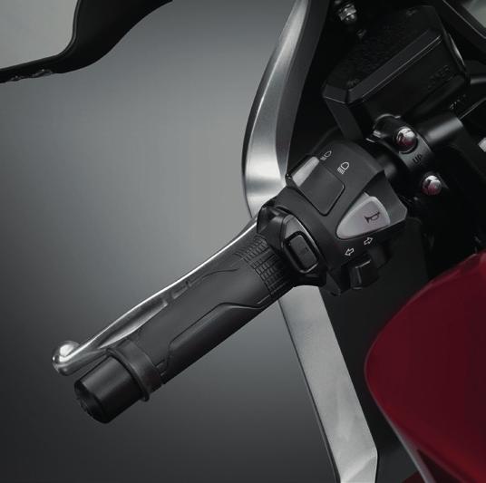 A set of left and right black polyurethane deflectors that fit to the upper and lower fairing and extend the amount of wind protection for both rider and pillion.