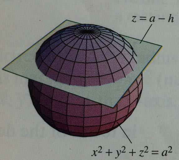 Example Find the area of the portion T of the unit sphere inside the cylinder x 2 + y 2 = 2 1 and z > Solution The intersection of the unit sphere and the cylinder is a circle, and the angle between