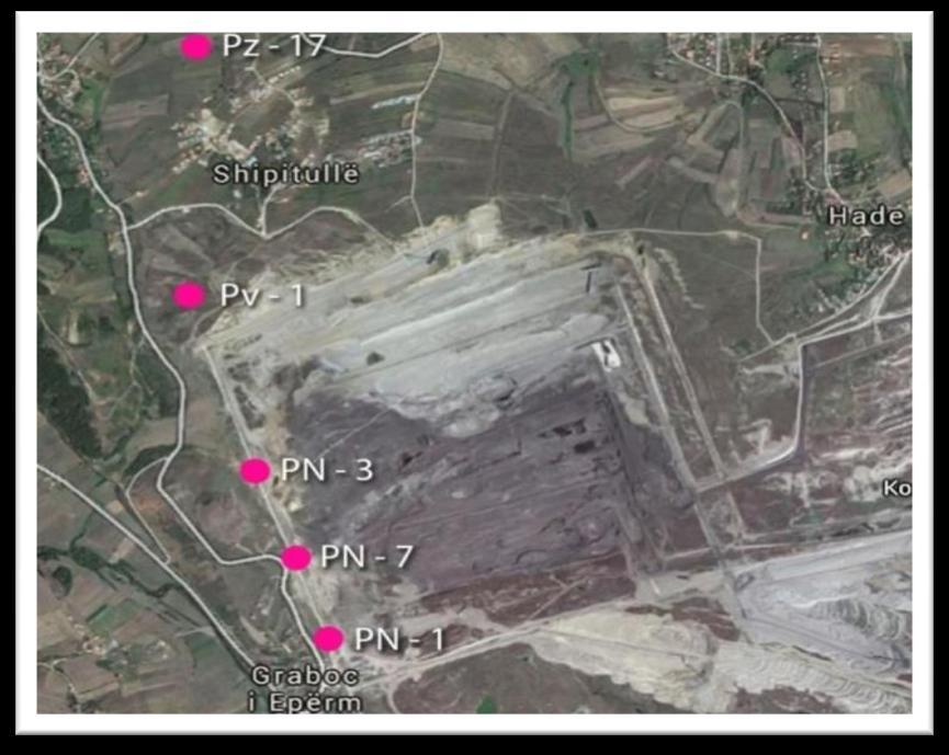 52 Fig.2.1.3. Vendmostrimet e ujërave nëntokësore (M.S Sibovc-JP) DPQ -2016 : 2.2. MONITORIMI I AJRIT NË DPQ Qëllimi i monitorimit të ajrit në zonën e DPQ-së është përcaktimi i shkallës së ndotjes së ajrit nga veprimtaria e minierave.