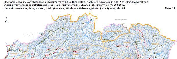 Obr. 5 Zraniteľné oblasti SR (http://www.vuvh.sk) 1.