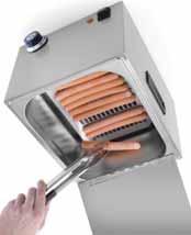 40489 μηχανή hot dog, με 7 κυλίνδρους 268506 230 V - 740 W - 52x32,5 cm 17,5 cm συσκ.