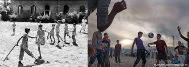 Γύρω στο 1950 στην Ιταλία, παιδιά με ειδικές ανάγκες παίζουν ποδόσφαιρο.
