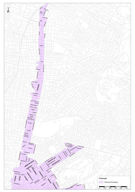 Χάρτης 1β: Εμπορική αγορά Κέντρο Αθήνας-Πατησίων: Οριοθέτηση