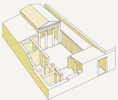 UNIDAD 5 LA VIDA DIARIA 5. Los textos y su interpretación Esquema de una casa típica griega del siglo V a. C. (J. Pérez). TEXTO 1.