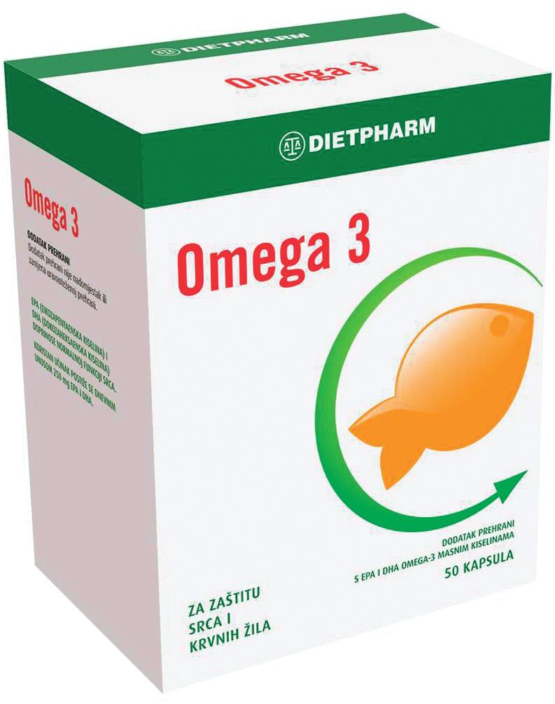 OMEGA 3 EPA(acidi eikozapentanoik) dhe DHA(acidi doksoheksanoik) kontribuojnë në funksionimin normal të zemrës. Të merret 2 deri 3 herë në ditë nga 1 kapsulë, me ushqim.