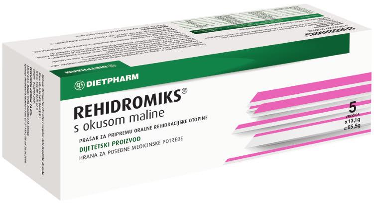 REHIDROMIKS me shije mjedre Rehidomiks rekomandohet në raste dehidrimi nga vjellja dhe barkqitja, në parandalimin e dehidrimit dhe mirëmbajtjen e hidratimit.