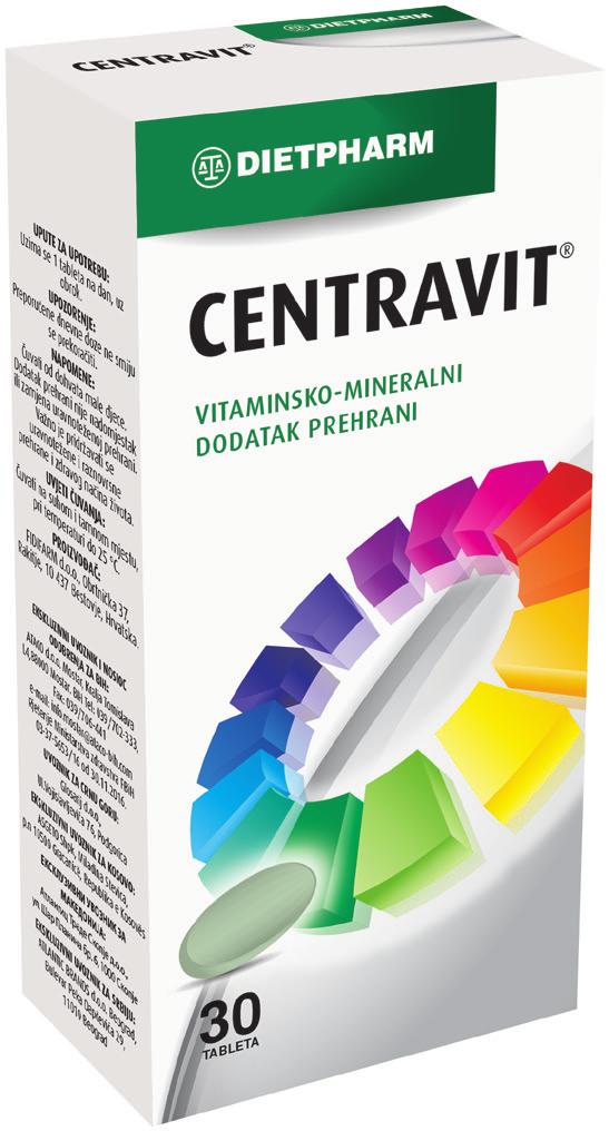 CENTRAVIT Centravit plotëson nevojat ditore me vitamina dhe minerale.