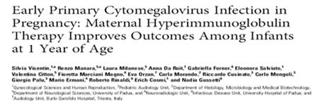treated with CMV HIG 47 non treated with CMVHIG (100 IU/Kg) every month until delivery 6 (16%) with congenital infection 19 (40%) with congenital infection