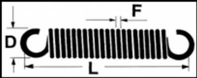 ΕΛ-8Ελατήριο Φ8 Διάμετρος 52mm 340 Μήκος 340mm 33 σπείρες ΒΙ-501 Ελατήριο 32Χ10 ίσιο ΦΙ-023 Νύχι Στενό Ιταλίας