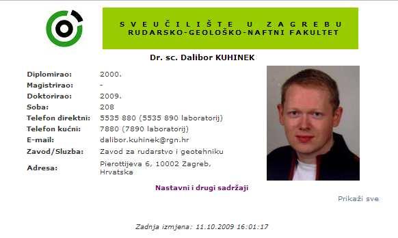 Informacije o predmetu Literatura: Marinović Opća elektrotehnika i elektronika, Marinović Opća elektrotehnika i elektronika, Marinović udarska elektrotehnika (str.