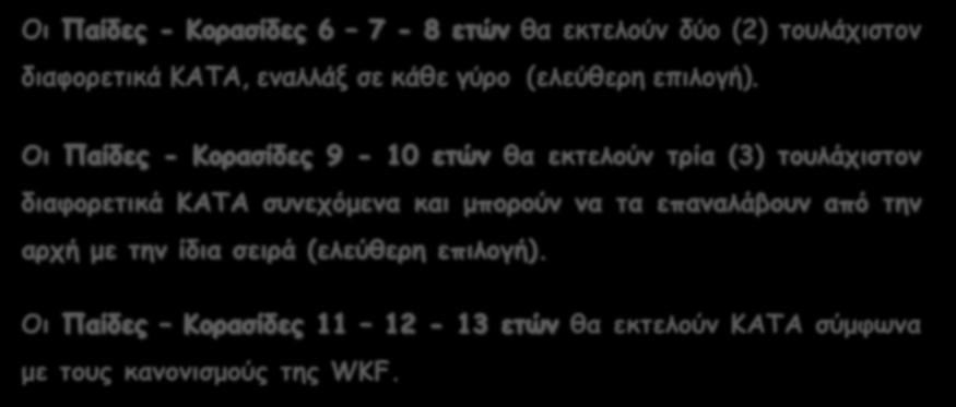 την αρχή με την ίδια σειρά (ελεύθερη επιλογή).