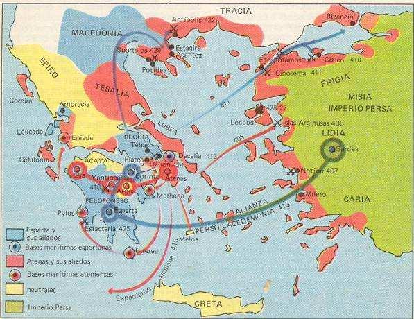 A política exterior de Atenas foise volvendo máis agresiva. Apoiou a Exipto na súa rebelión contra os persas enviando unha flota que foi derrotada.