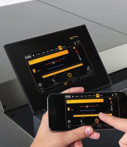 ZERBITZUA Smartphone, PC edo tableta bidez kontrolatu daiteke, baita zuzenean ukipen pantailatik ere.