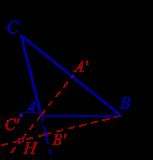 Пример 3.4.6. У троуглу A( 2, 0), B(3, 0), C(0, 4), из примера 3.3.6, израчунати параметре ν за ортоцентар. Решење. Троугао jе оштроугли. Погледаjте 3.7 и (3.35).