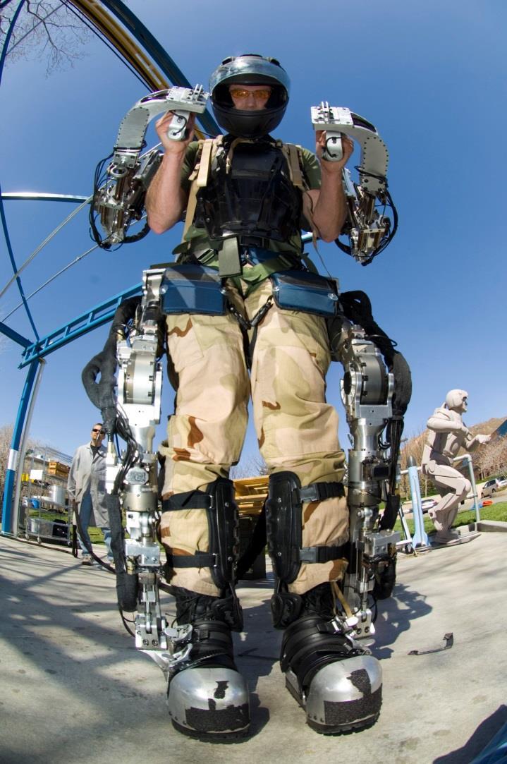 Ρομποτικοί Εξωσκελετοί Που βρίσκονται οι εξωσκελετοί σήμερα; SARCOS (Raytheon) Άρχισε το 2000 μετά από πρόσκληση του Αμερικανικού στρατού The XOS Exoskeleton Ισχύς: κινητήρας εσωτερικής καύσης και