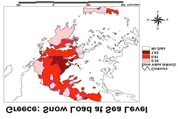 Θράκη 0-100 0,44 Μακεδονία 100-200 0,52 Θεσσαλία 200-300 0,62 Ανατολική Στερεά 300-400 0,73 Εύβοια (με υψόμετρο >600m και II 400-500 500-600 0,86 1,01 <100m) 600-700 1,19 Κρήτη 700-800 1,41 ( για