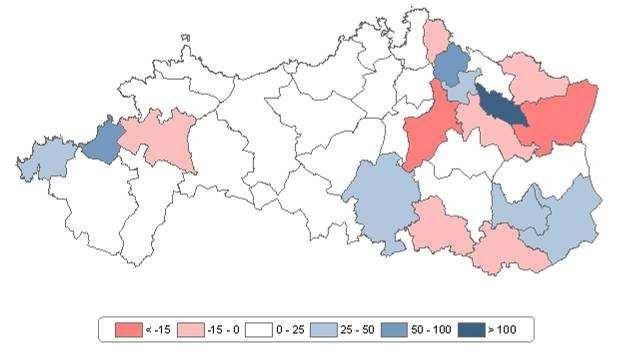 Da análise da súa antigüidade (mapa 5.4) poden extraerse tres grupos de concellos.