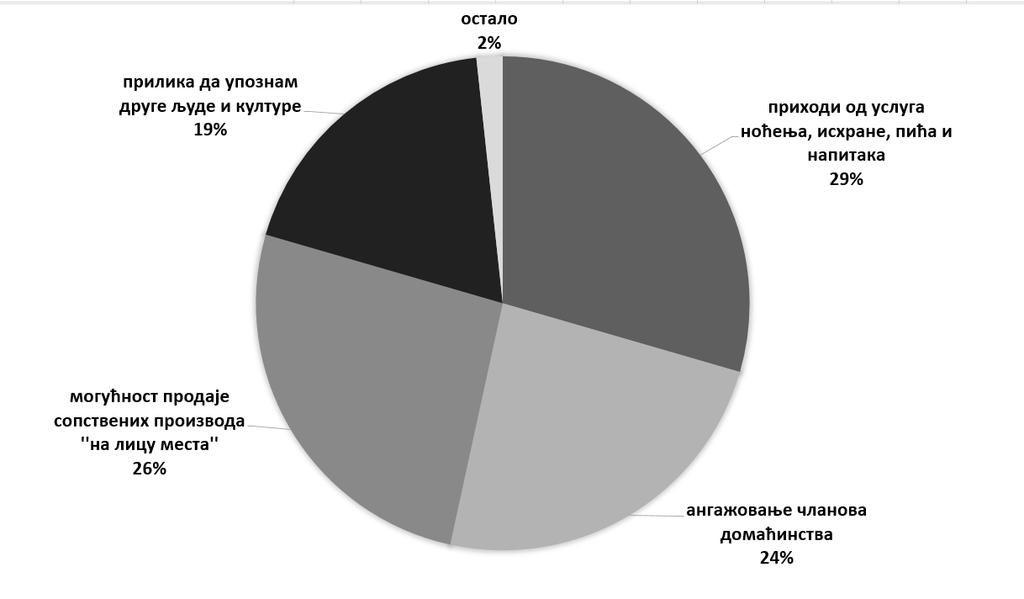 Под овим се подразумева да је агротуризам допунски извор зараде, а само изузетно и основни. Као основни се најчешће наводи пољопривреда, односно продаја пољопривредних производа.