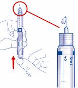B. Selectaţi doza pentru testul de siguranţă. În cazul unui OptiSet nou şi neutilizat, pentru primul test de siguranţă a fost fixată de către fabricant o doză de 8 unităţi.