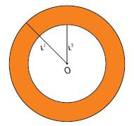 Пример 1. Ради наставник. Одредити површину кружног прстена који образују уписан и описан круг квадрата странице 6cm. *Полупречник уписаног круга једнак је половини странице a 6 квадрата, r = = = 3cm.