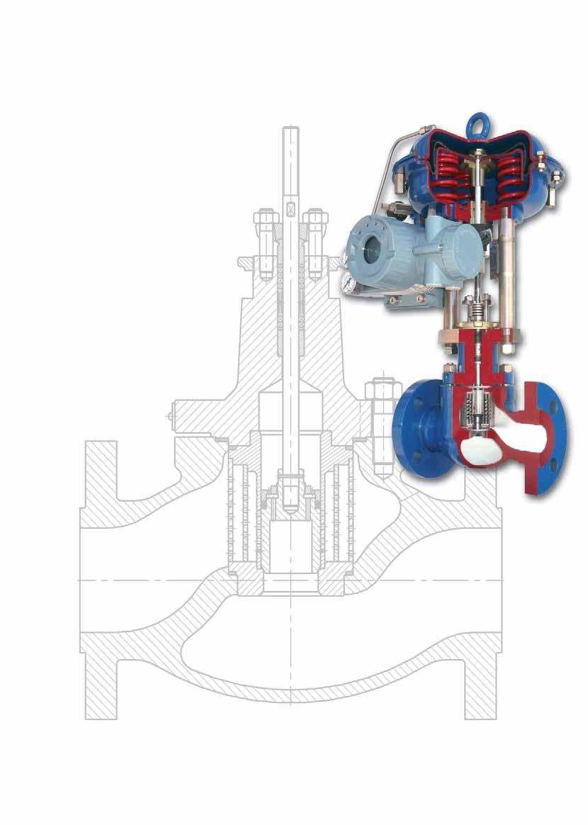 Robinet de reglare cu ventil Aplicaţie tip BR 12b Robineţii sunt folosiţi ca element de reglaj în control automat şi sistemele de control la distanţă a debitului de lichide, vapori şi gaze.