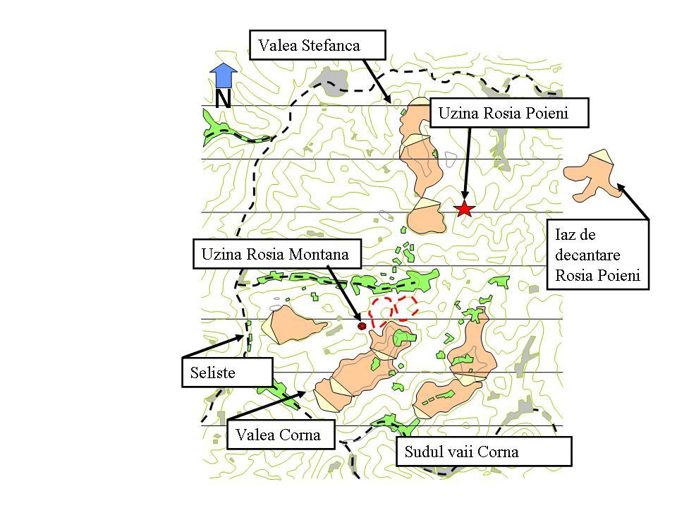 A fost selectata ca varianta optimă Valea Cornei, deoarece caracteristicile geologice, hidrogeologice, geotehnice si hidrologice sunt favorabile construiri iazului de decantare in plus