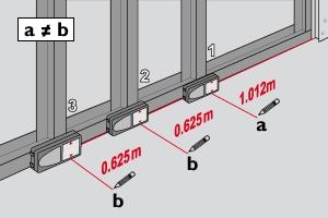 Χειρισμός Χάραξη Μπορείτε να εισάγετε δύο διαφορετικές αποστάσεις (a και b) για τη σήμανση των μετρηθέντων
