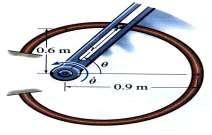 the instant.the fork and path contact the particle on only one side.