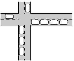 Which figure shows these cars after leaving the crossroads?