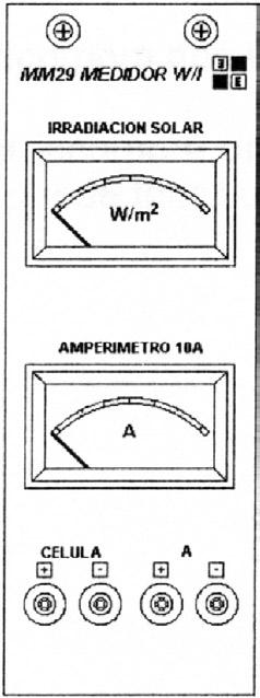 Ingurumen Kutsaduraren Tratamendua Gainera, ekipoak MM29 modulua dauka, irradiazioa (W/m 2 -tan) eta korronte zuzena neurtzeko (O.3.6. irudia)