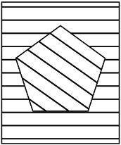 Κόβουμε ένα κανονικό πεντάγωνο από ένα χαρτί με παράλληλες γραμμές.
