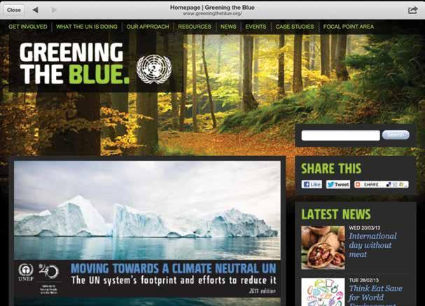 Сл. 1 Greening the Blue, улазна страница веб-сајта, http://www.greeningtheblue.