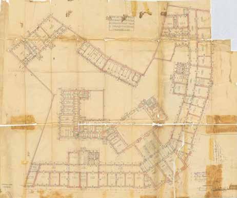 Layout and cross-section of judical sale from yard main entrance Конструктивни систем је масивни, са темељима од камена, зидовима од опеке, крoвна конструкција је дрвена (Сл. 14).