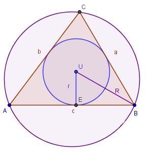 Задатак 3.6. У тространу призму чије су основне ивице = 13cm, b = 14cm и c = 15cm, уписан је и око ње описан ваљак. Наћи однос запремина та два ваљка. Решење: a = 13cm, b = 14cm, c = 15cm.