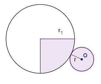 Задатак 4.3. Када се омотач купе развије у равни, добија се четвртина круга полупречника 4 3cm. Израчунати висину купе ако је површина омотача три пута већа од површине њене основе.