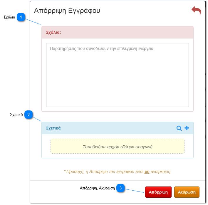 Επιβεβαίωση Απόρριψης Μετάβαση