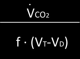 equations PACO2 = PaCO2 = K
