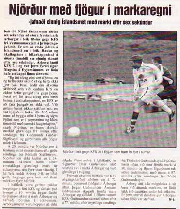 ágúst árið 2002 mættust Árborg og KFS á Selfossvelli klukkan 19.