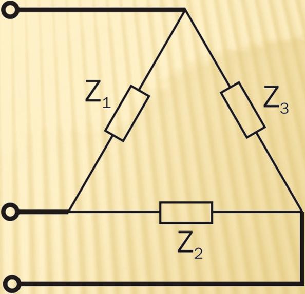 Trofazni sistem je nesimetričan (nesimetrično opterećen po fazama) ako je impedansa jedne