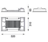 Corpuri de iluminat pentru exterior w Corpuri de iluminat cu LED montaj pe stâlp, gama FLYER LED LI1FL2277C Carcasă, aliaj de aluminiu turnat sub presiune UNI EN AB, special structurat pt emisia de