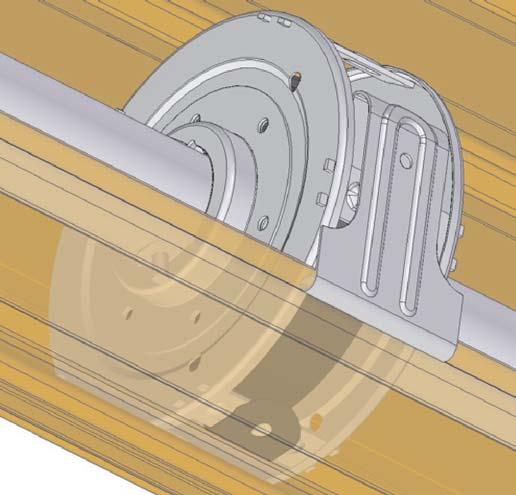 Φ75 The shaft is fixed on the shaft support via the corresponding screws.