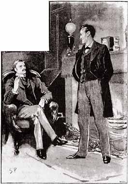 Arthur Conan Doyle και, όπως κοίταξα πάνω, είδα την ψηλή, λιγνή φιγούρα του να περνά δις ρίχνοντας μια σκοτεινή σιλουέτα στα στόρια.