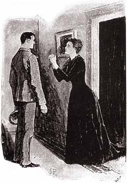 Arthur Conan Doyle ρίχνουν βιαστικές ματιές πίσω, όπως εκείνα ενός φοβισμένου αλόγου, μέσα στο σκοτάδι πίσω της.