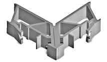 aluminium transom-mullion cleats