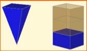 ortoedro. É doado deducir que o volume do prisma triangular é a área da súa base pola súa altura.