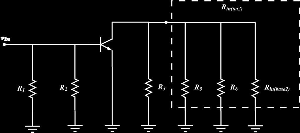 Prvi stepen njegovo opterećenje je drugi stepen r e 25mV = = 23.8 Ω I R = β r = 5.355kΩ in( base1) E ac e R = R R R = 3.