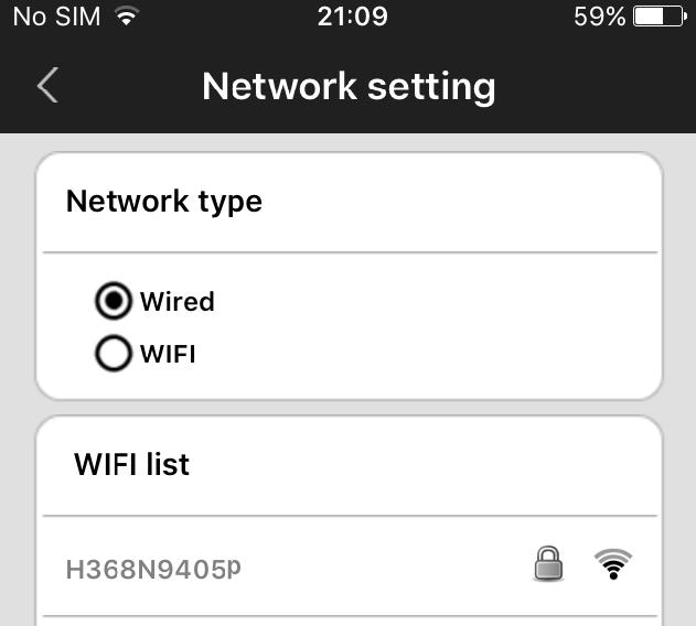 Ρυθμίσεις δικτύου Μπορείτε να κάνετε εναλλαγή μεταξύ ενσύρματου και wifi σύνδεσης εδώ.