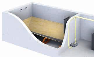 Če je zalogovnik peletov pod kotlom, lahko ob izboru ustrezne odvzemne naprave pelete transprotirate tudi do drugega nadstropja.