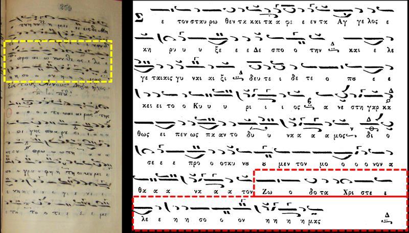 Η ανάπτυξη της «θέσεως» αυτής γίνεται σε δύο συνημμένα τρίχορδα Δι -8- Κε -14- Ζω σε ανάβαση και Δι -12- Γα-8- Βου σε κατάβαση, καταλήγοντας τελικά στον φθόγγο Δι.